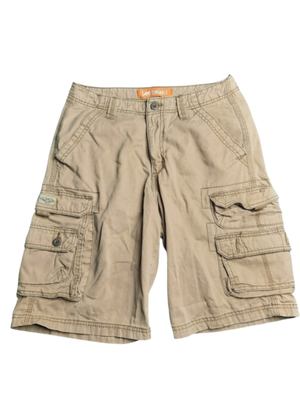 Lee Dungarees Cotton Khaki Cargo Shorts SZ 30